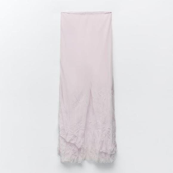 Zara High Waisted Long A-Line Skirt - Picture 7 of 13